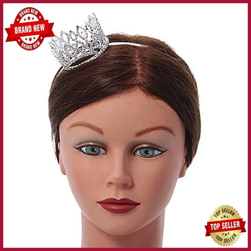 Full Round Clear Crystal Bridal Tiara Headband Rhinestone Crown Wedding Prom